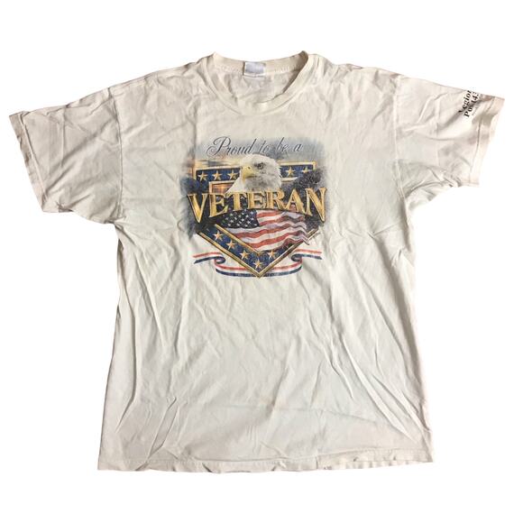 Hanes Other - usa veteran tee size L